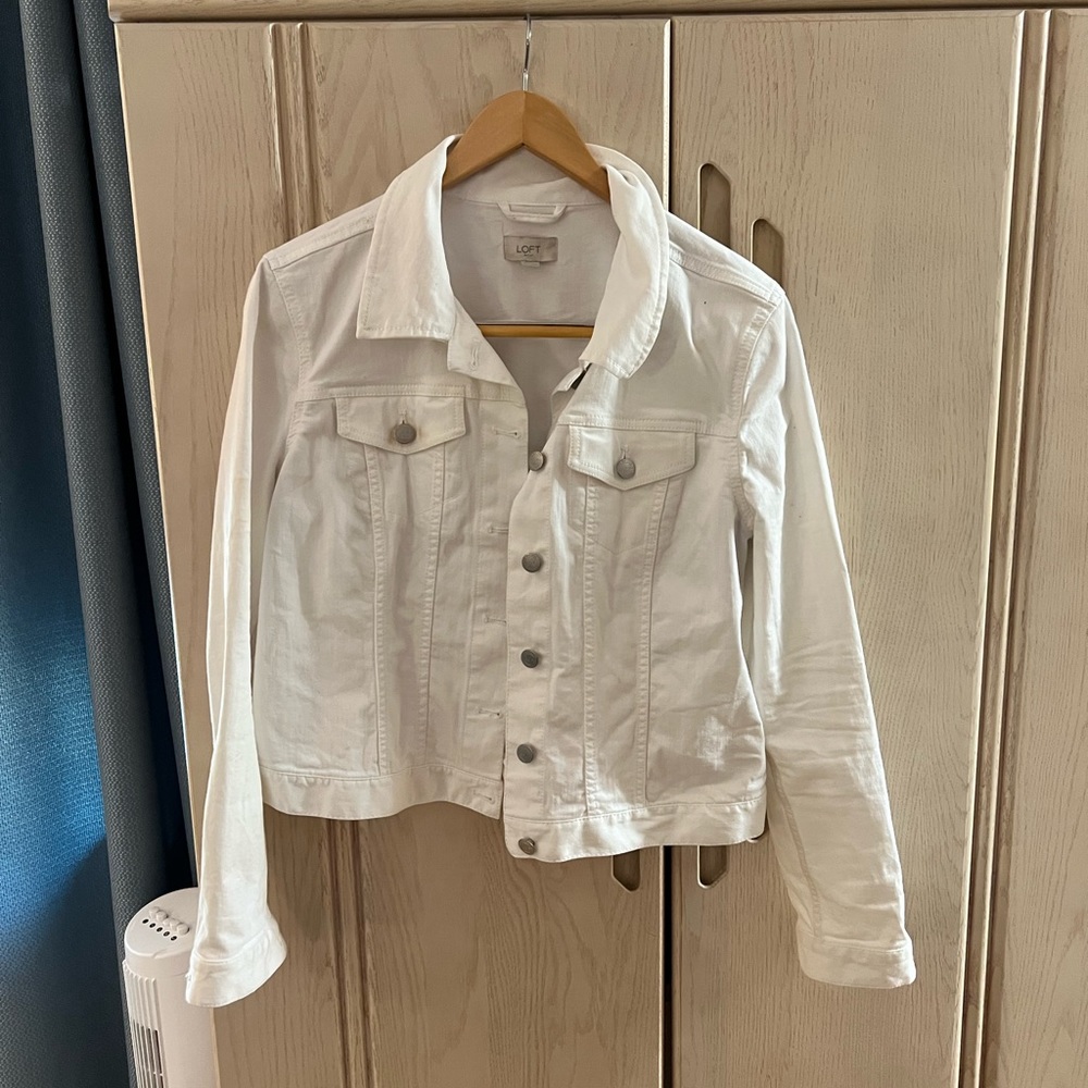 Loft White Jean Jacket